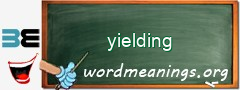 WordMeaning blackboard for yielding